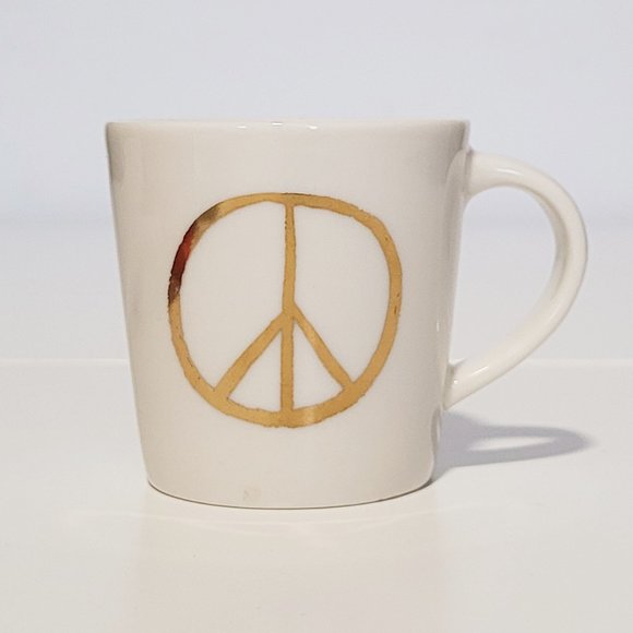 2/$30 - Starbucks 3oz Espresso Demi-Tasse Peace Gold Foil Cup - NIB - Picture 3 of 6